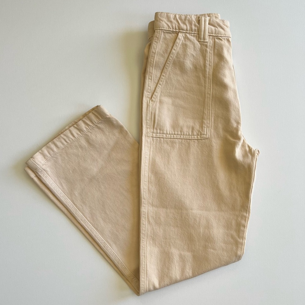 🍄 Zara wide leg high rise high waisted jeans pants